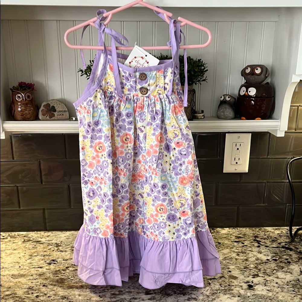 NWT Cheeky Plum Floral Sundress with Ruffle Hem